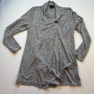AB Studio Heather Gray Knit Cardigan – Size Medium
